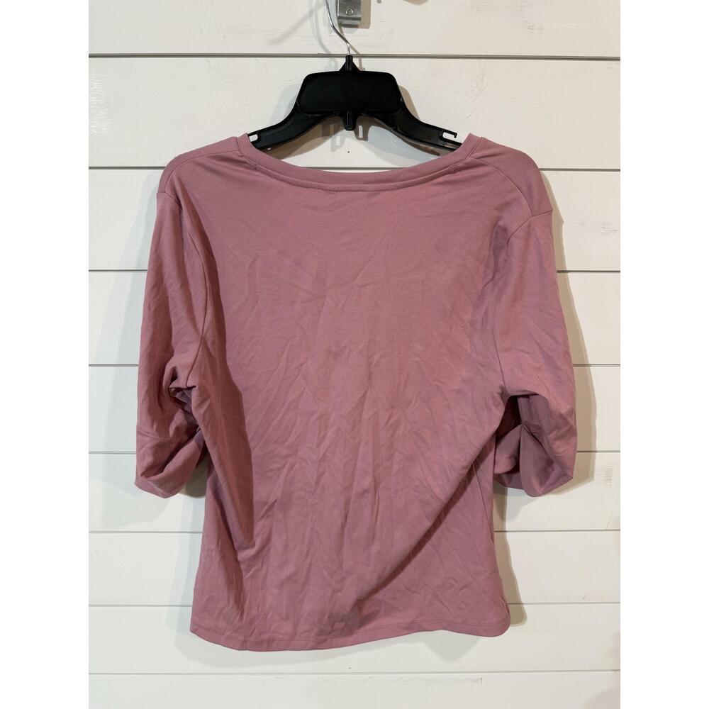 Ralph Lauren Women's Pink V-Neck 3/4 Sleeve Top XL - Picture 3 of 3